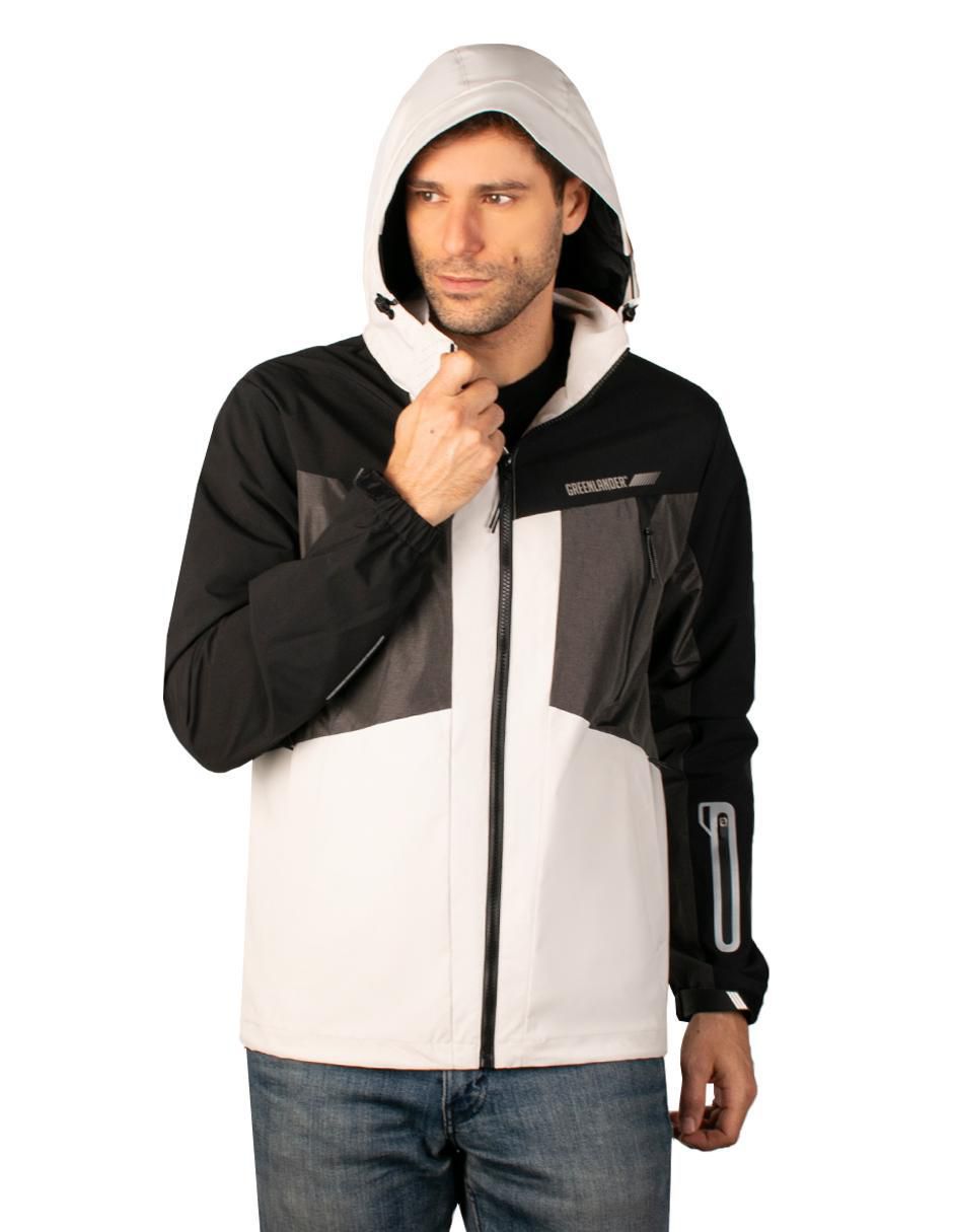 Chamarra casual repelente al agua capucha desmontable para hombre 5