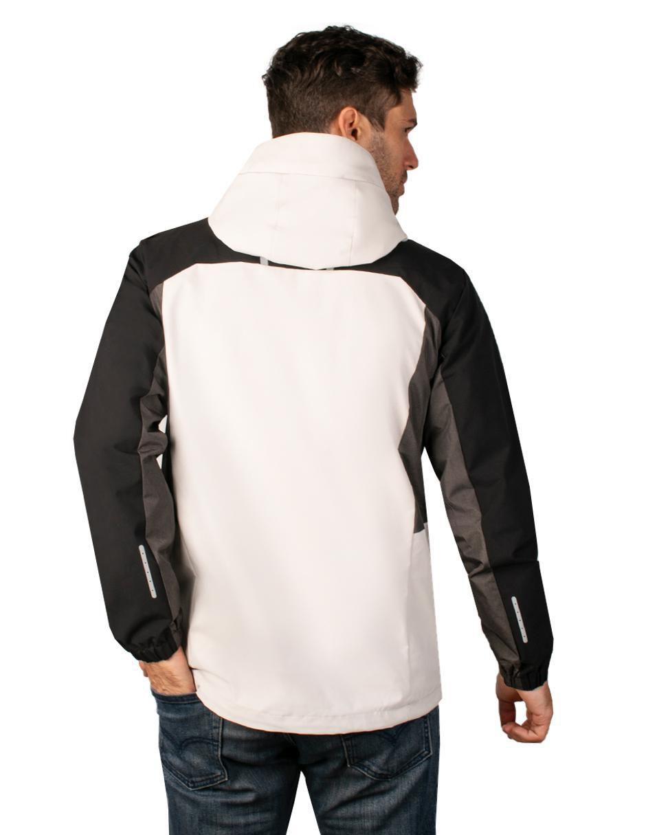 Chamarra casual repelente al agua capucha desmontable para hombre 6