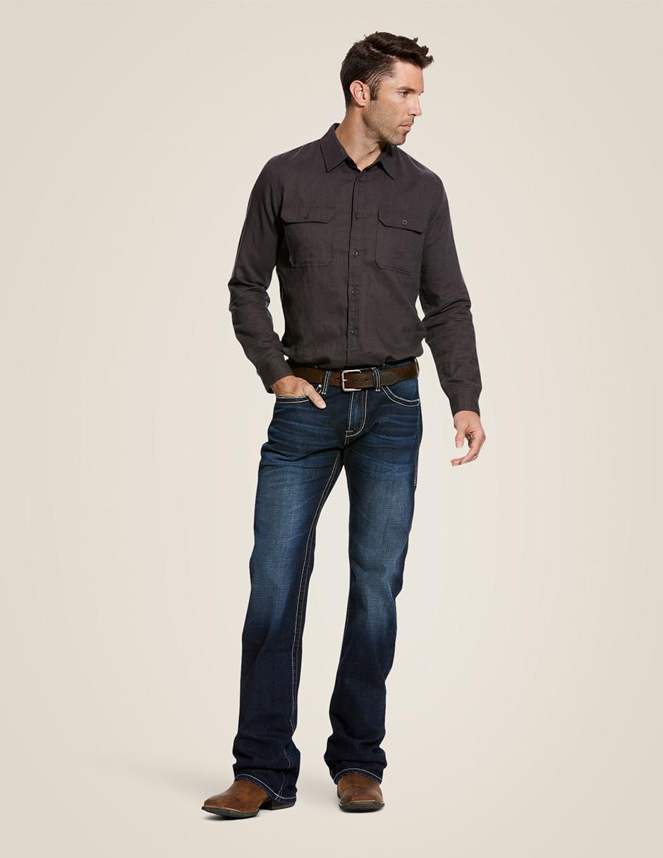 Jeans boot deslavado para hombre 3