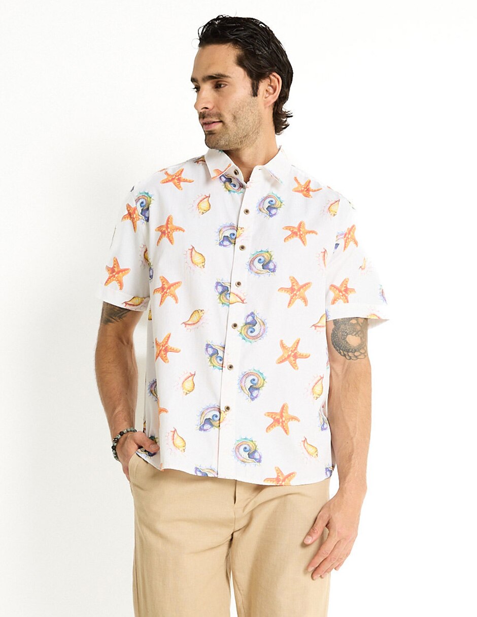 Camisa casual manga corta para hombre 1