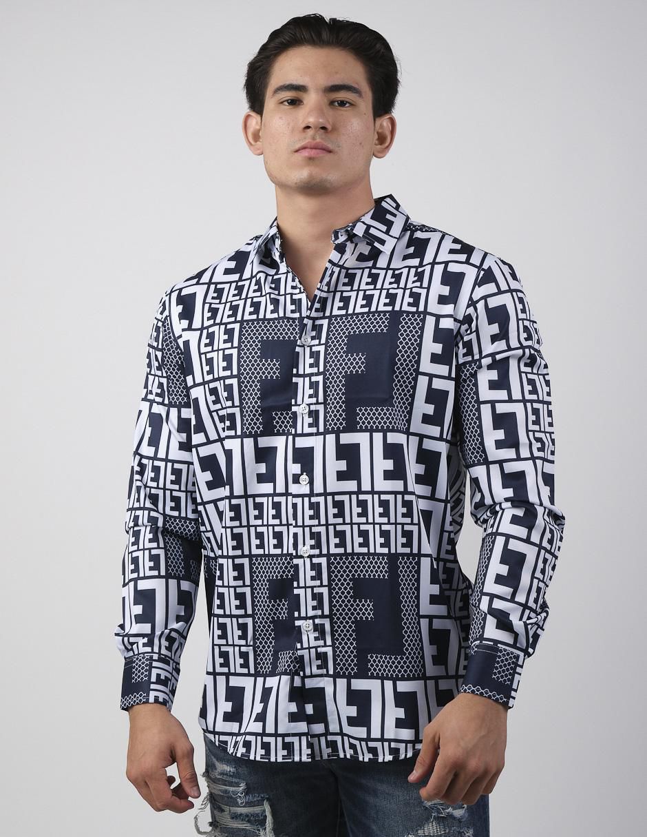 Camisa casual manga larga para hombre