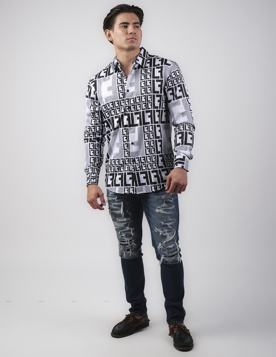 Camisa casual manga larga para hombre 3