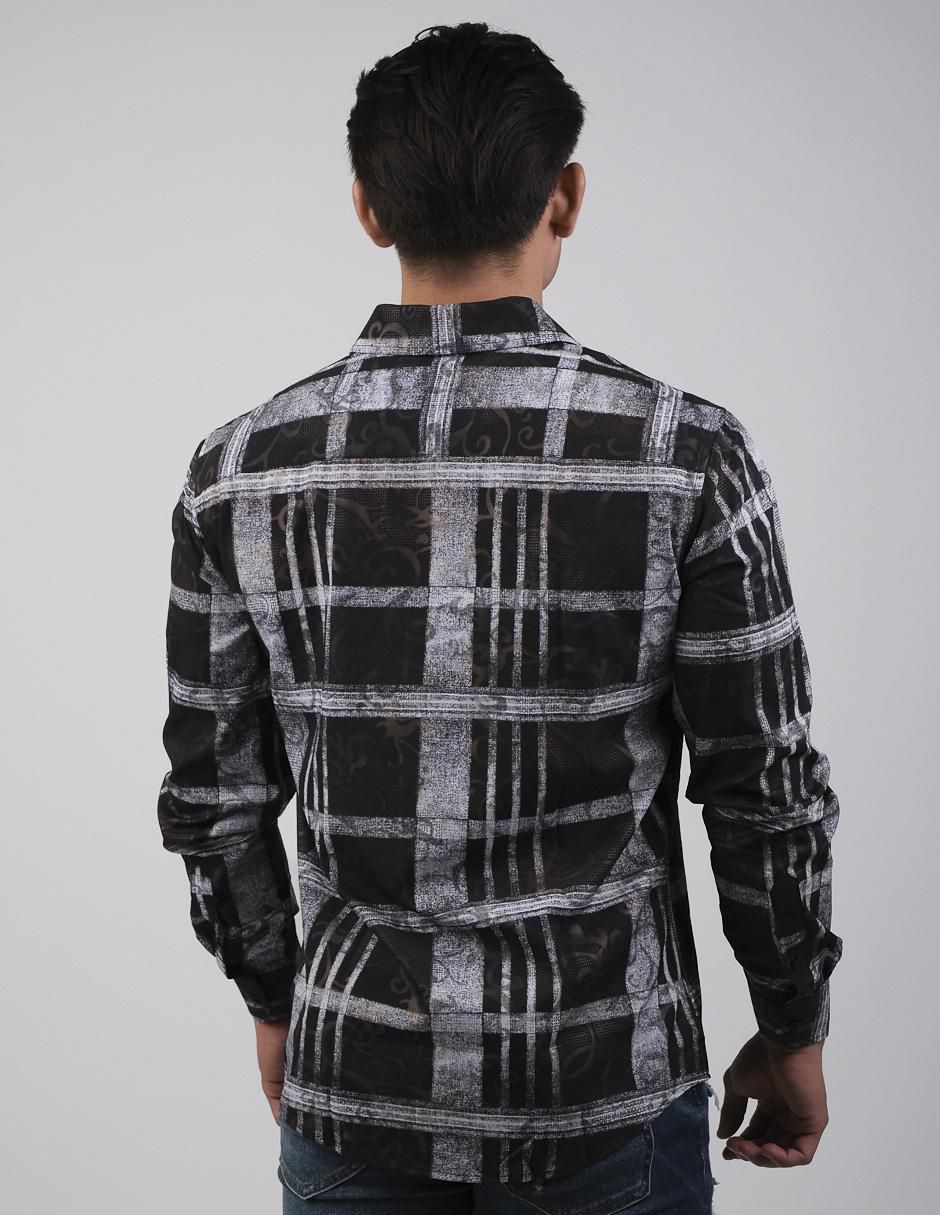 Camisa casual manga larga para hombre 2