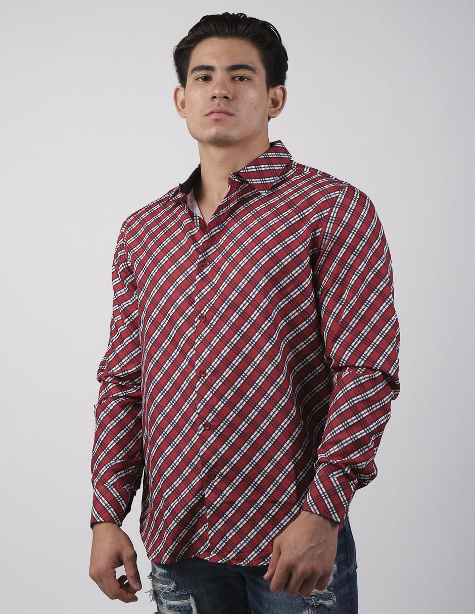 Camisa casual manga larga para hombre