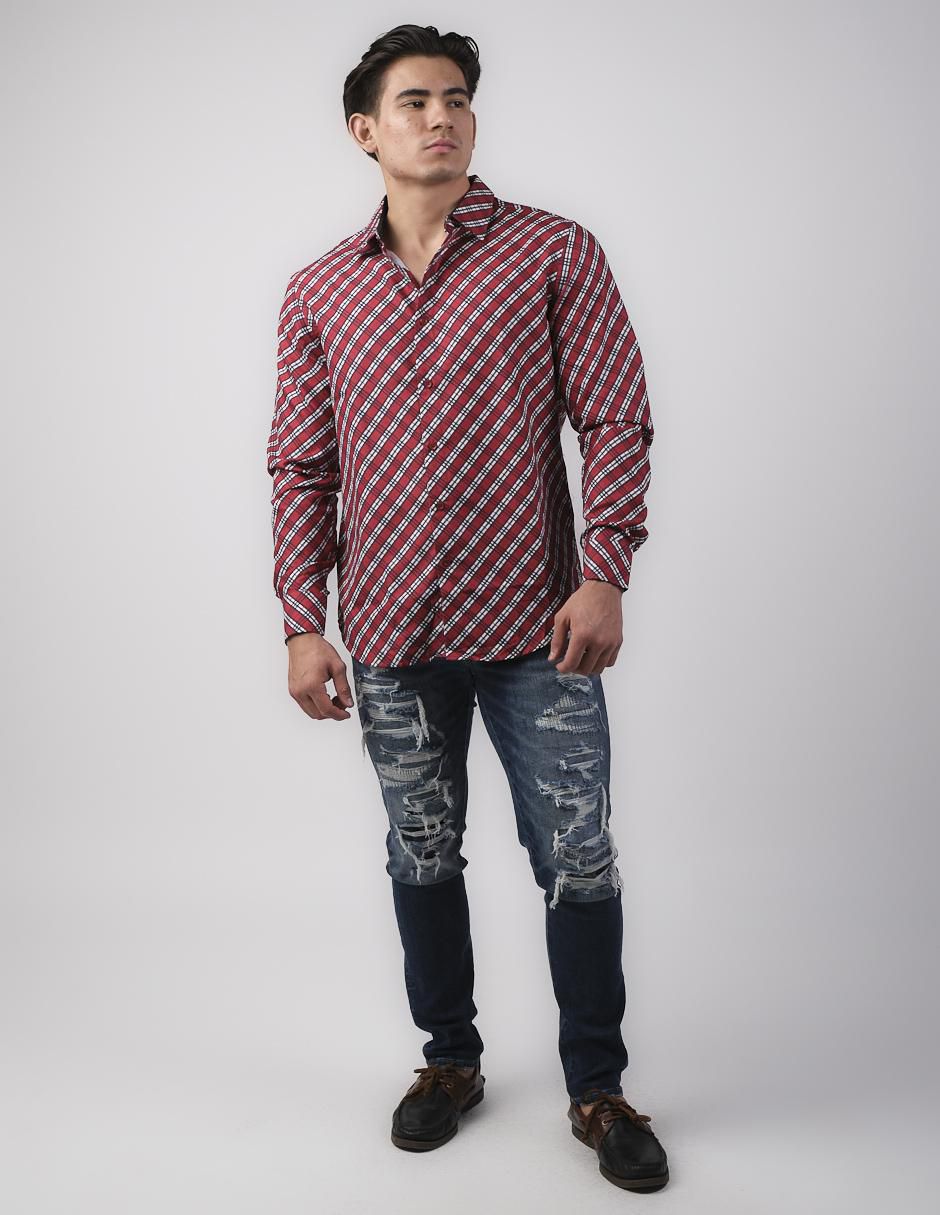Camisa casual manga larga para hombre 3