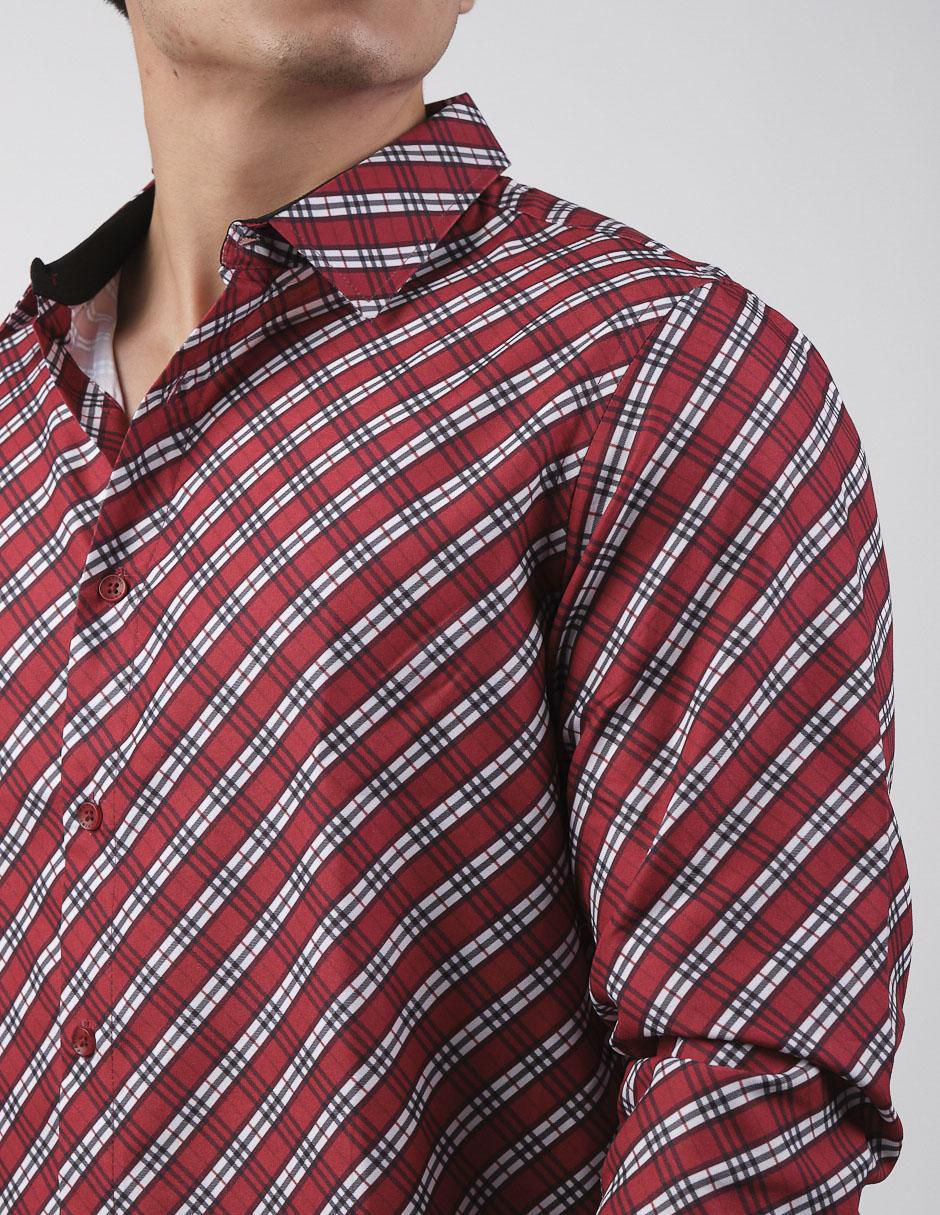 Camisa casual manga larga para hombre 4
