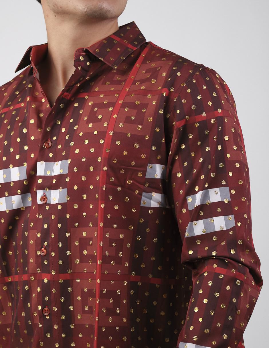 "camisa/sobrecamisa" casual pavini "de" (si aplica) poliéster y algodón "manga" larga "para hombre"