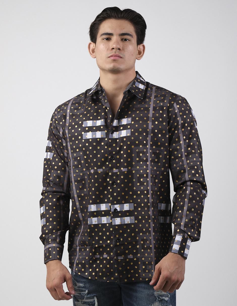 Camisa casual manga larga para hombre