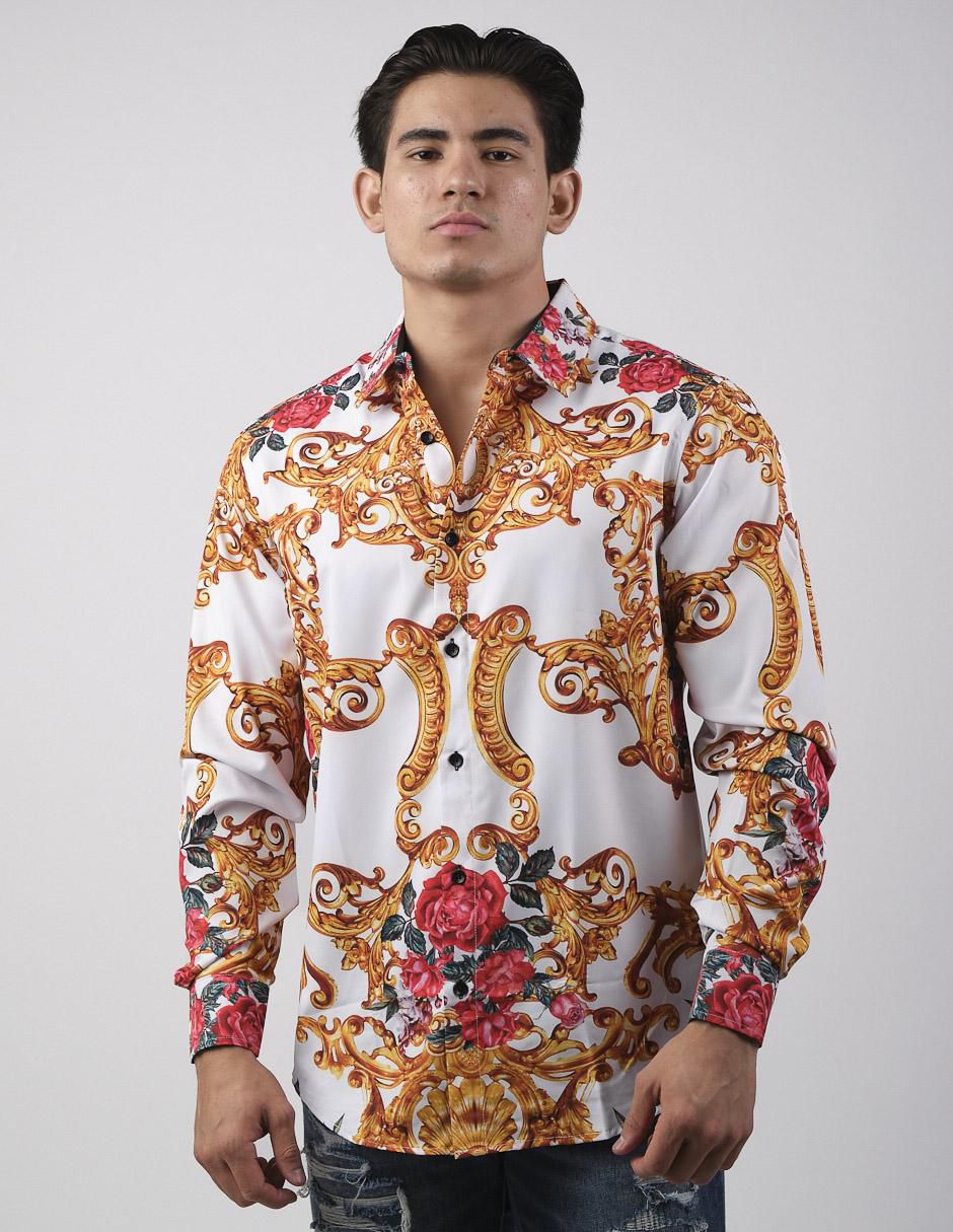 Camisa casual manga larga para hombre