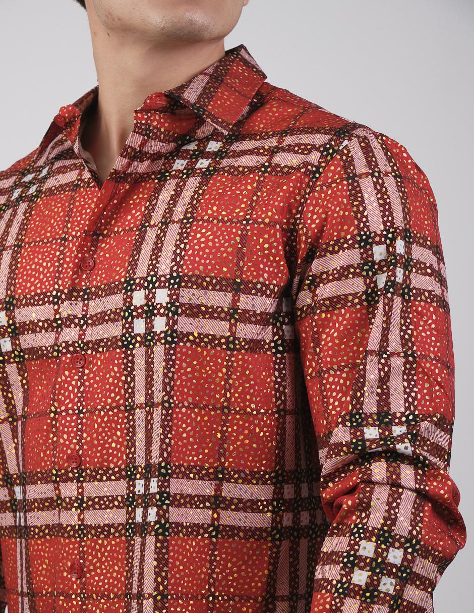 "camisa/sobrecamisa" casual pavini "de" (si aplica) poliéster y algodón "manga" larga "para hombre"