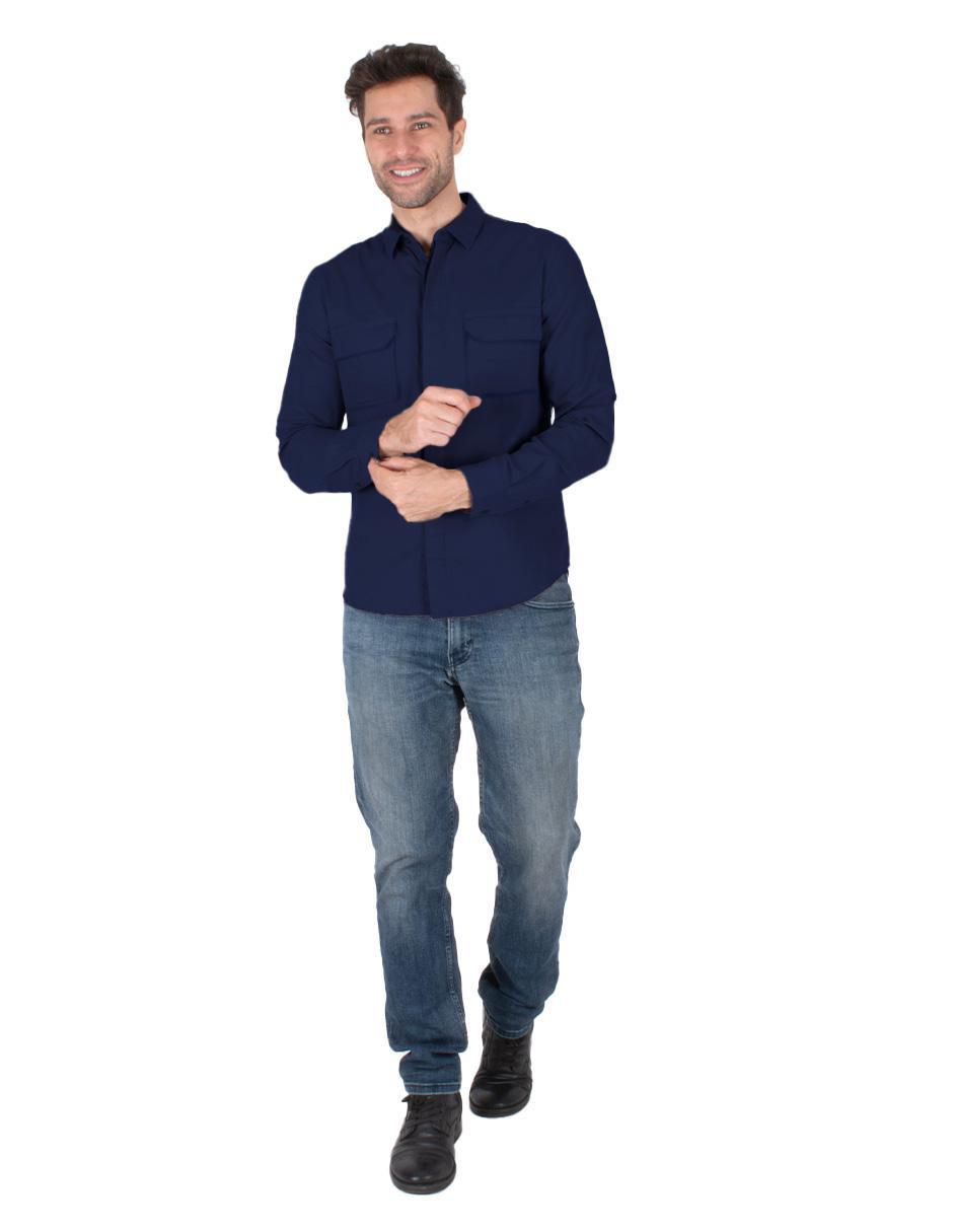 Camisa casual manga larga para hombre 2