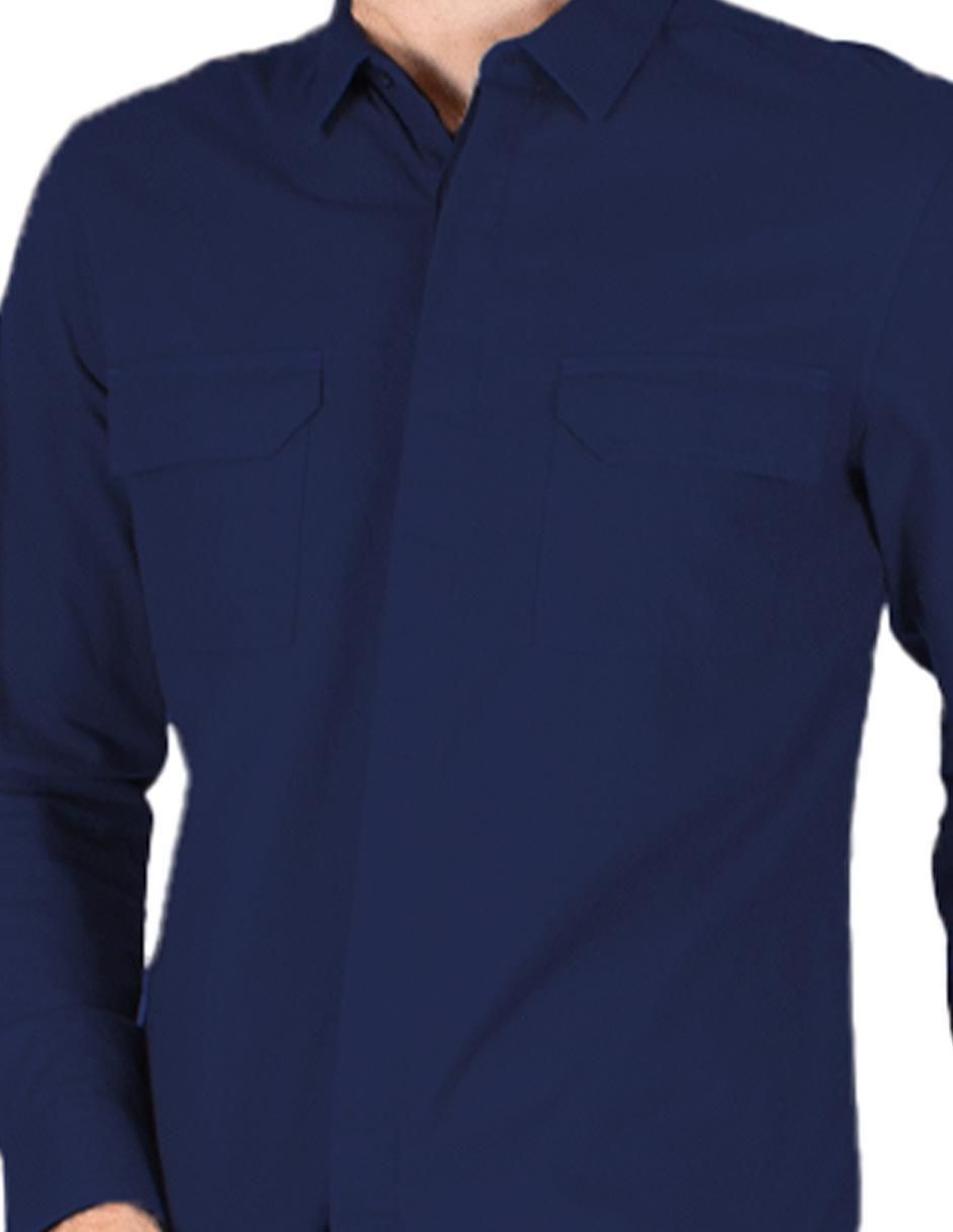 Camisa casual manga larga para hombre 4