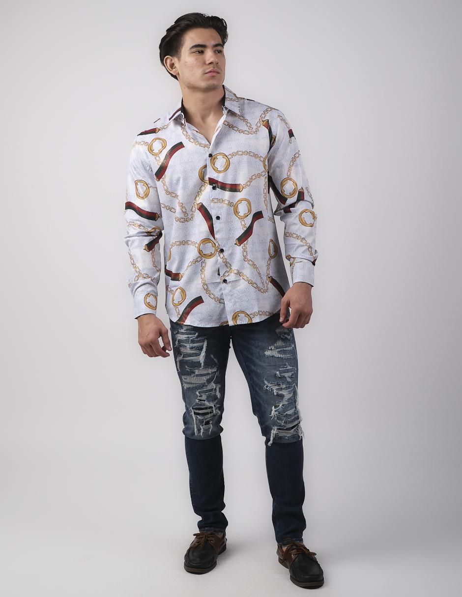 Camisa casual manga larga para hombre 3
