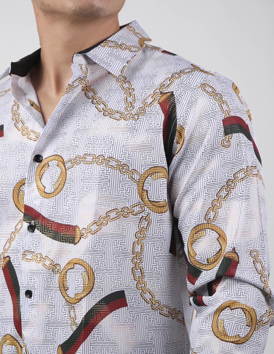 Camisa casual manga larga para hombre 4