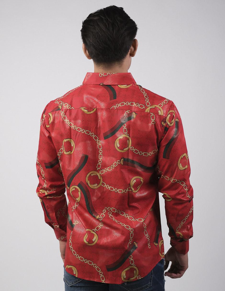 "camisa/sobrecamisa" casual pavini "de" (si aplica) poliéster y algodón "manga" larga "para hombre"