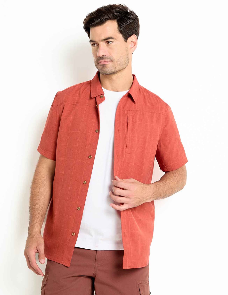 Camisa casual de algodón manga corta para hombre Camisa casual de algodón manga corta para hombre