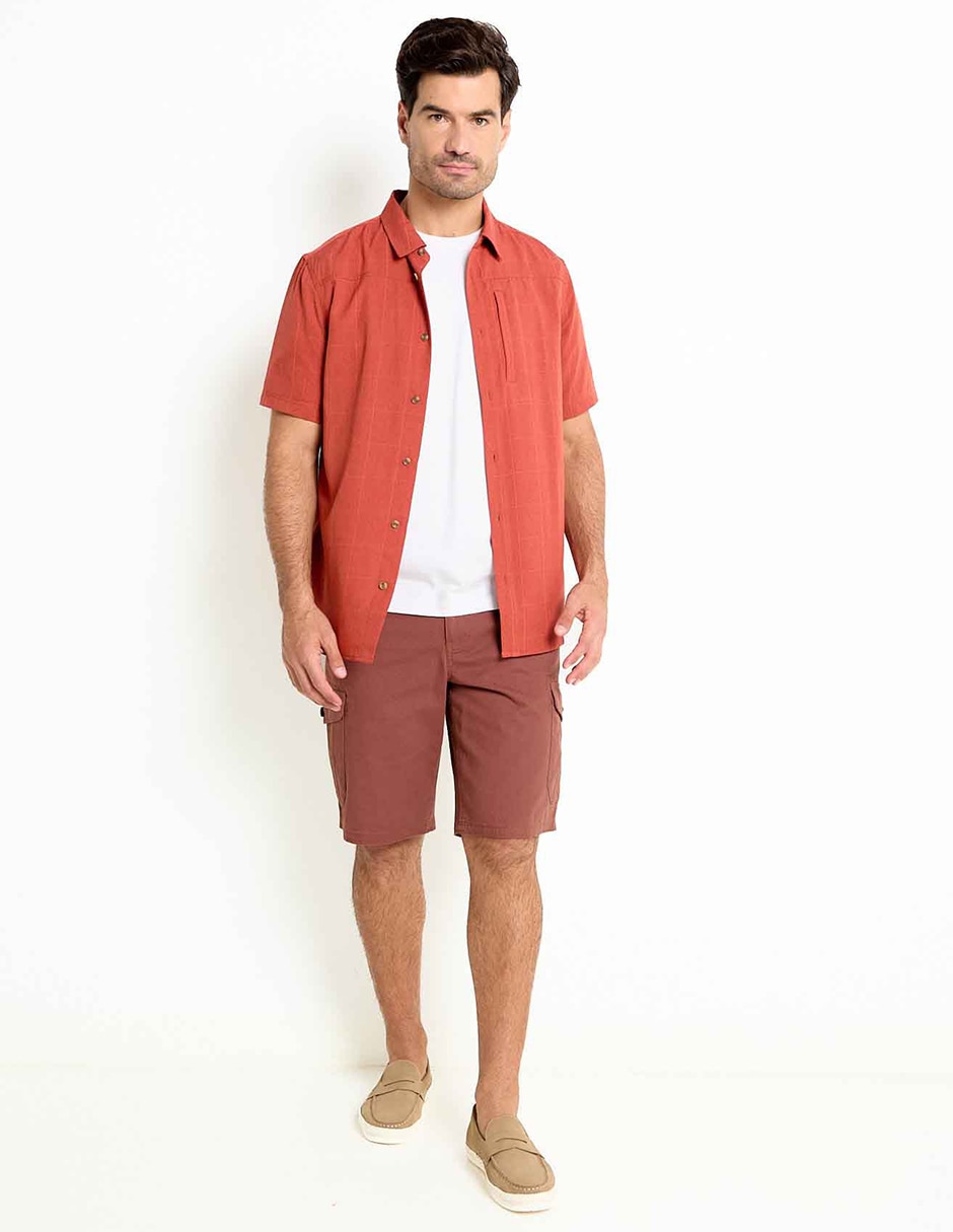 CAMISA BASS OUTDOORS MBOMW313, M, ROJO