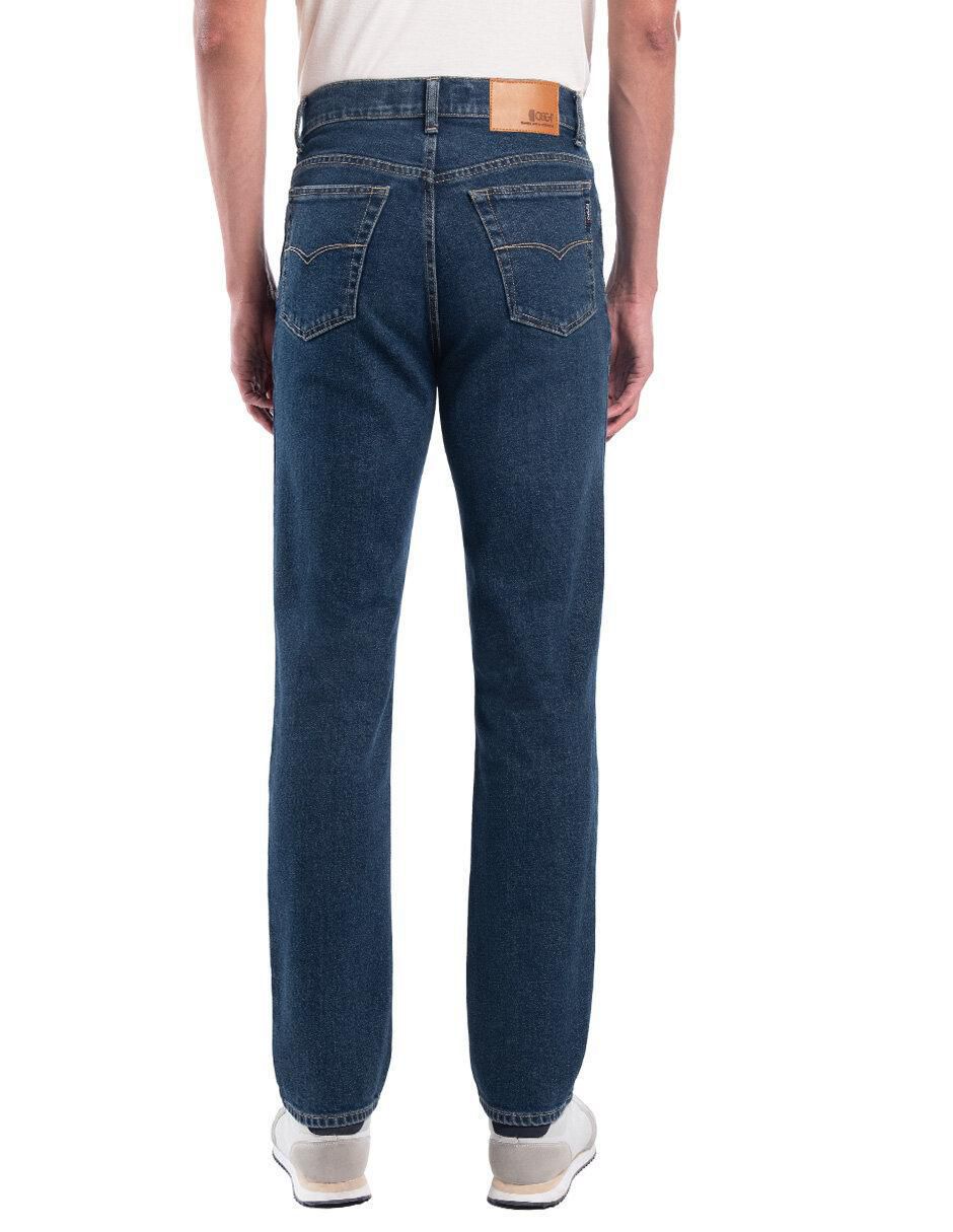 Jeans straight Power lavado obscuro para hombre 4