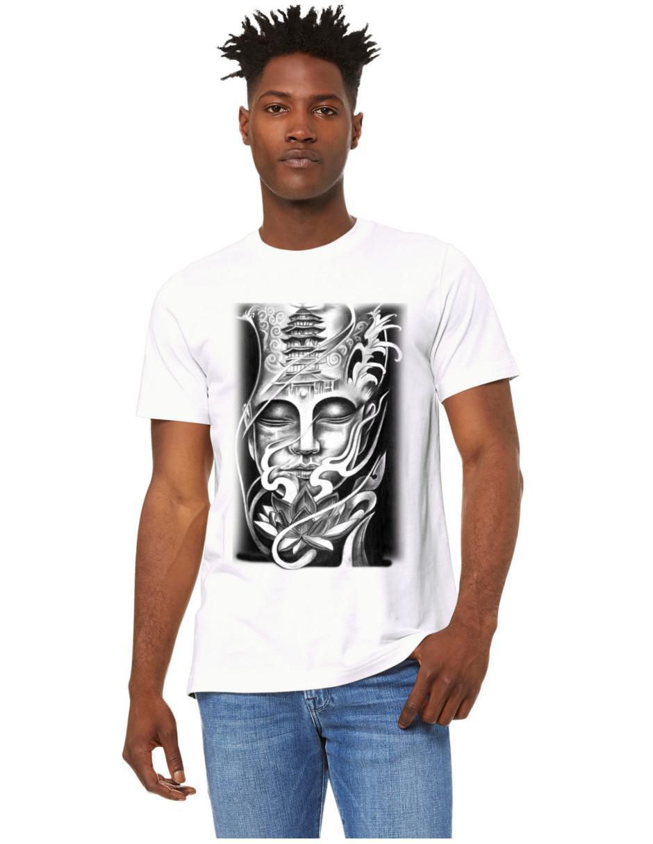 Playera Buda Espiritual Zen Mantra Yoga cuello redondo para hombre