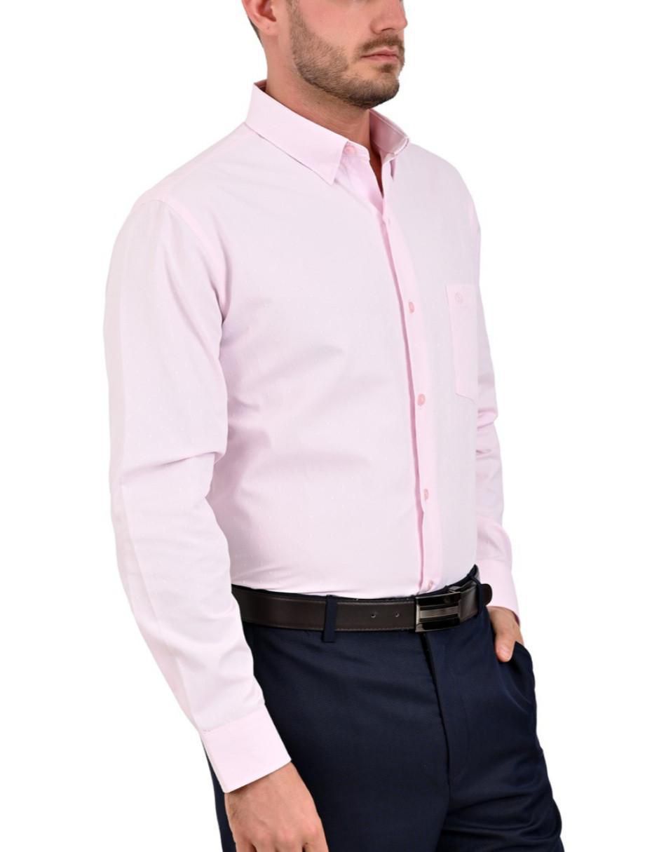 Camisa casual de poliéster y algodón manga larga para hombre 3