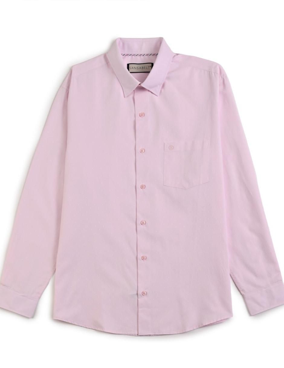 Camisa casual de poliéster y algodón manga larga para hombre 6