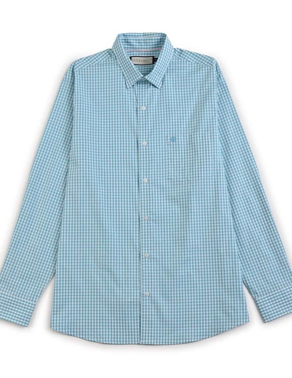 Camisa casual de algodón manga larga para hombre 6