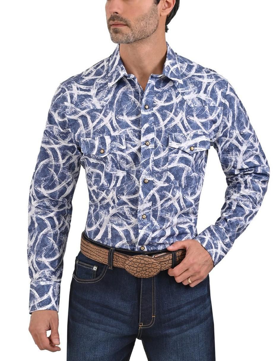 Camisa casual de algodón manga larga para hombre 1