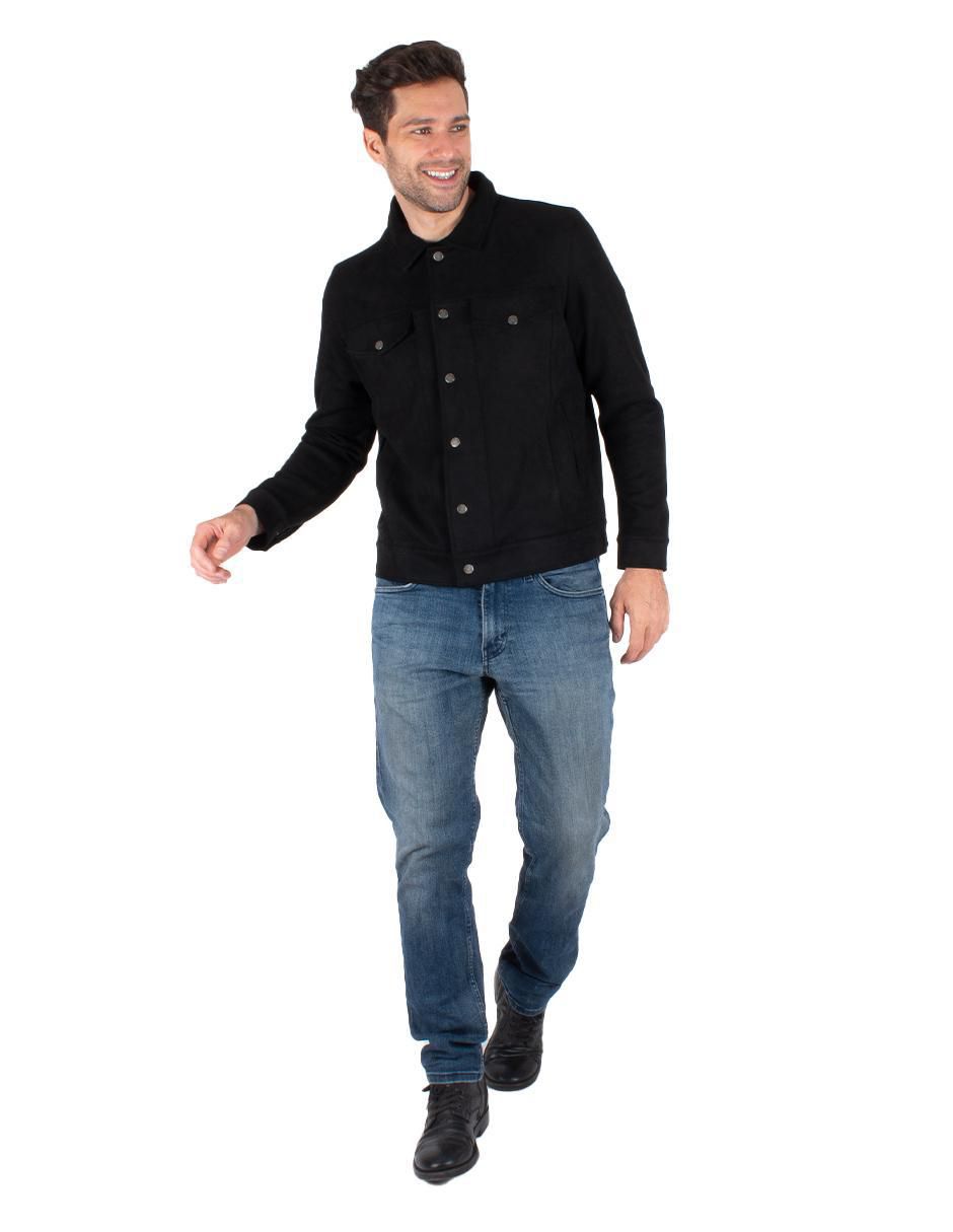 Chamarra casual con bolsillos para hombre 2