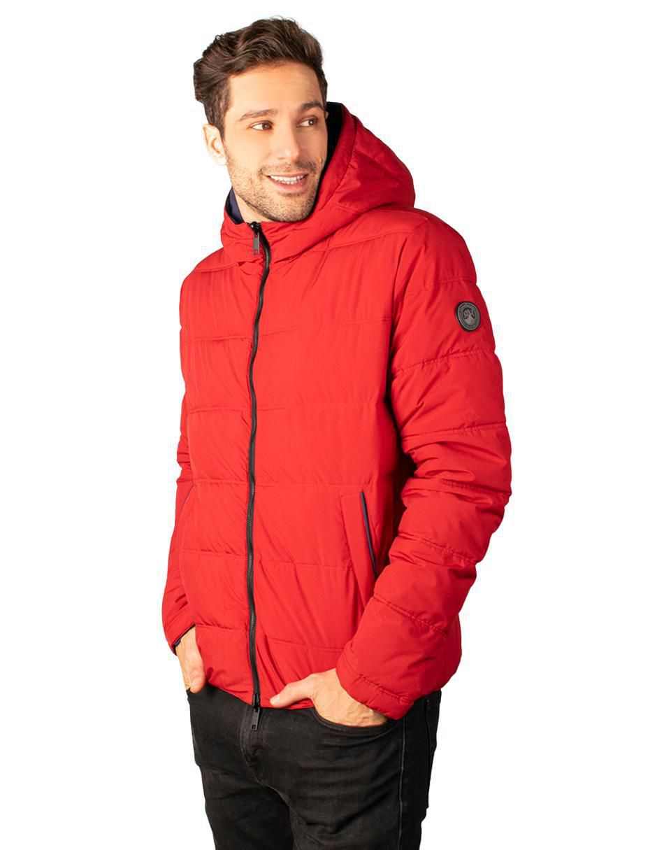 Chamarra acolchada impermeable reversible para hombre 3