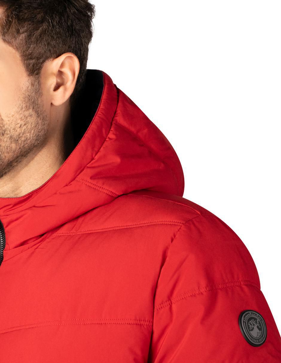 Chamarra acolchada impermeable reversible para hombre 4