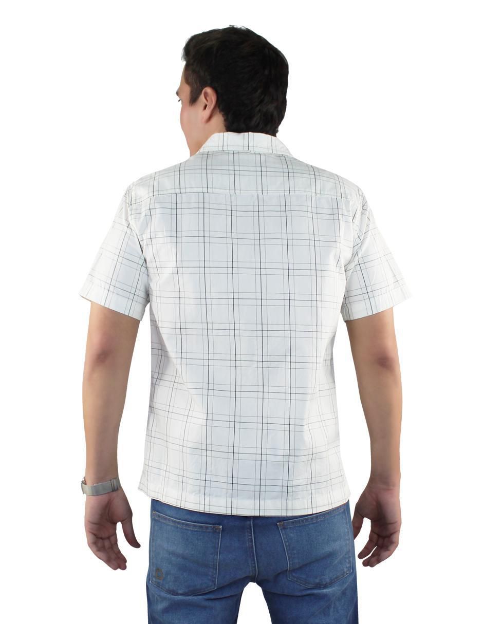 Camisa casual de algodón manga corta para hombre 4