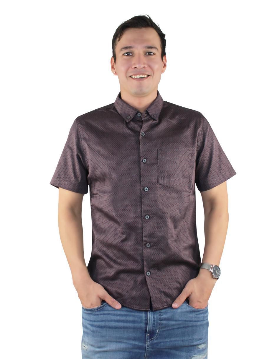 Camisa casual de algodón manga corta para hombre