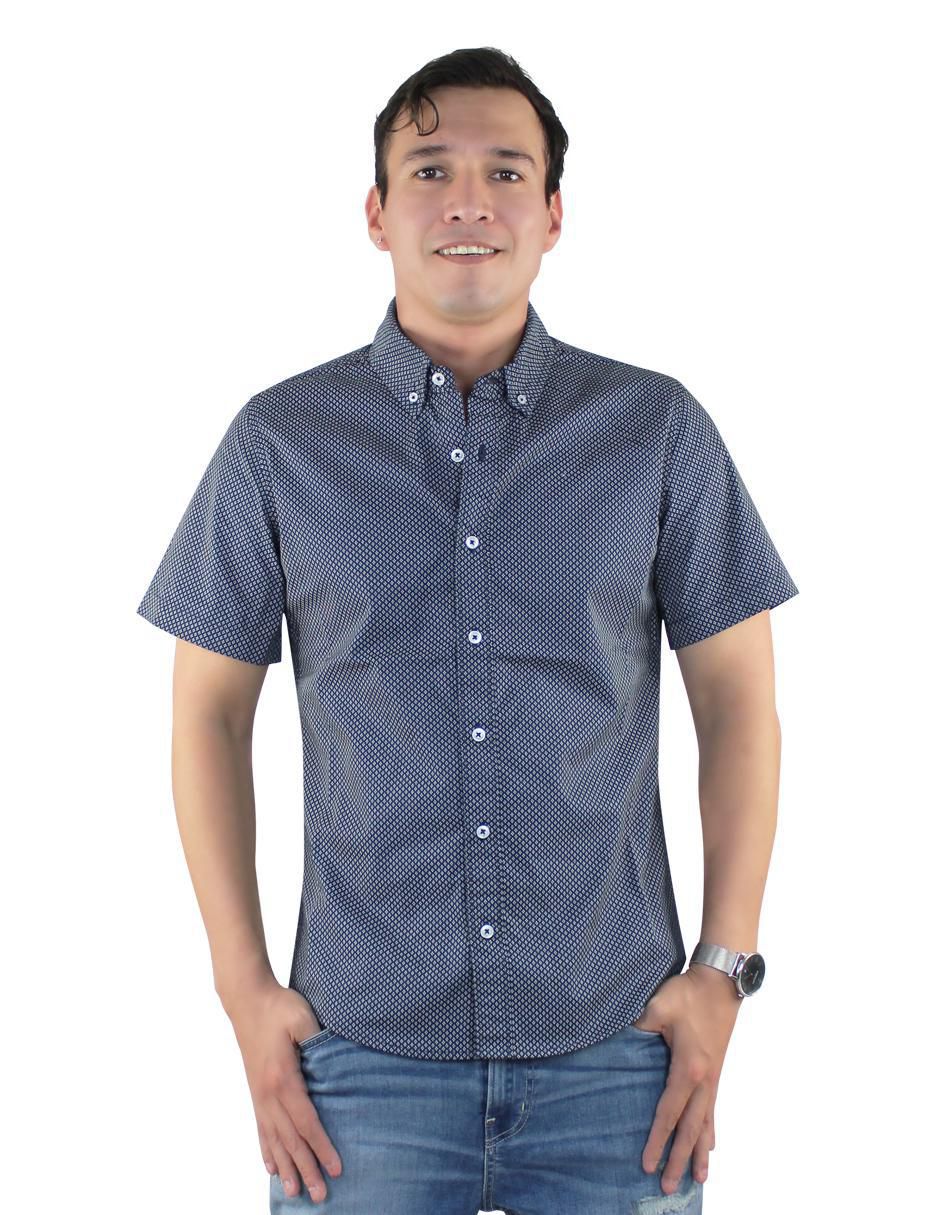 Camisa casual de algodón manga corta para hombre