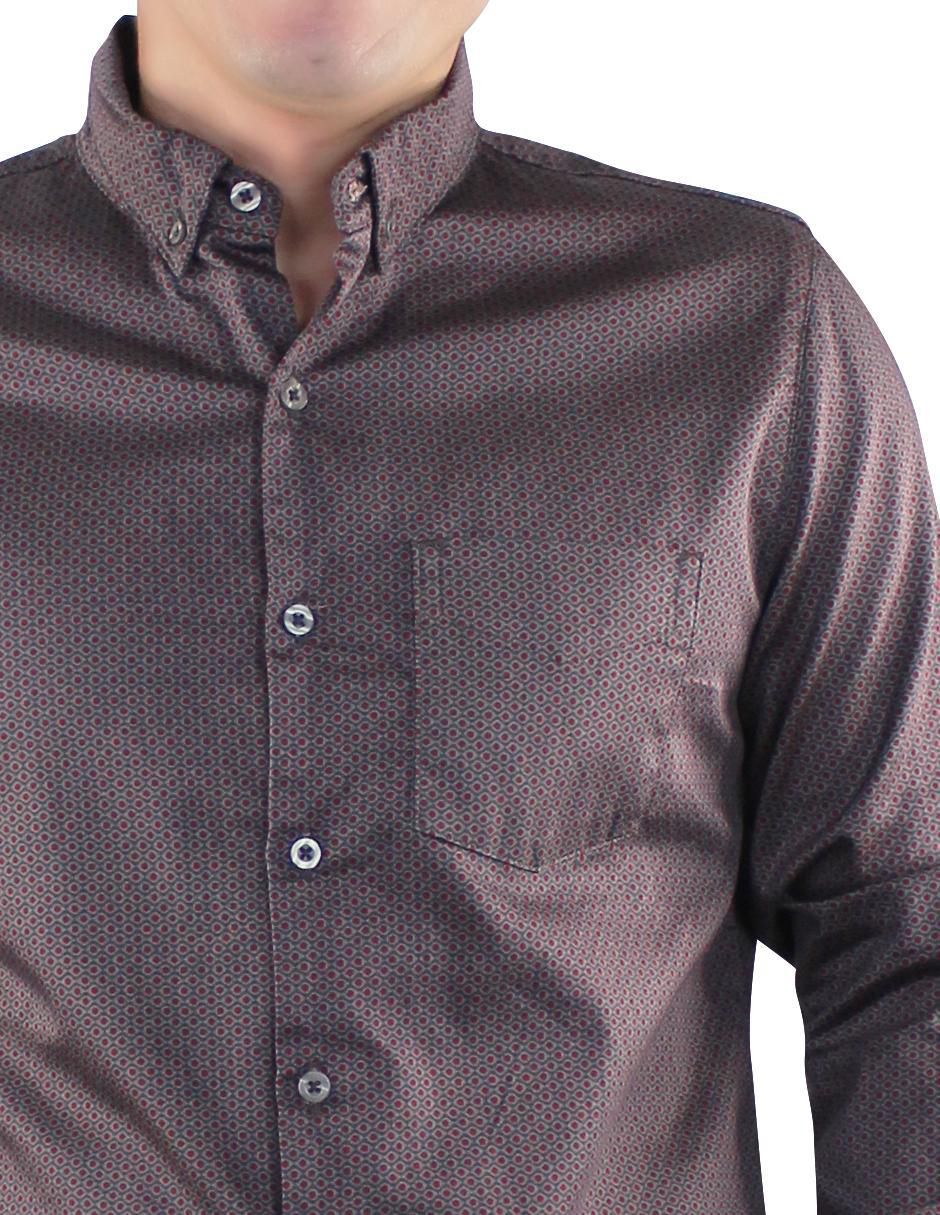 Camisa casual de algodón manga larga para hombre 6