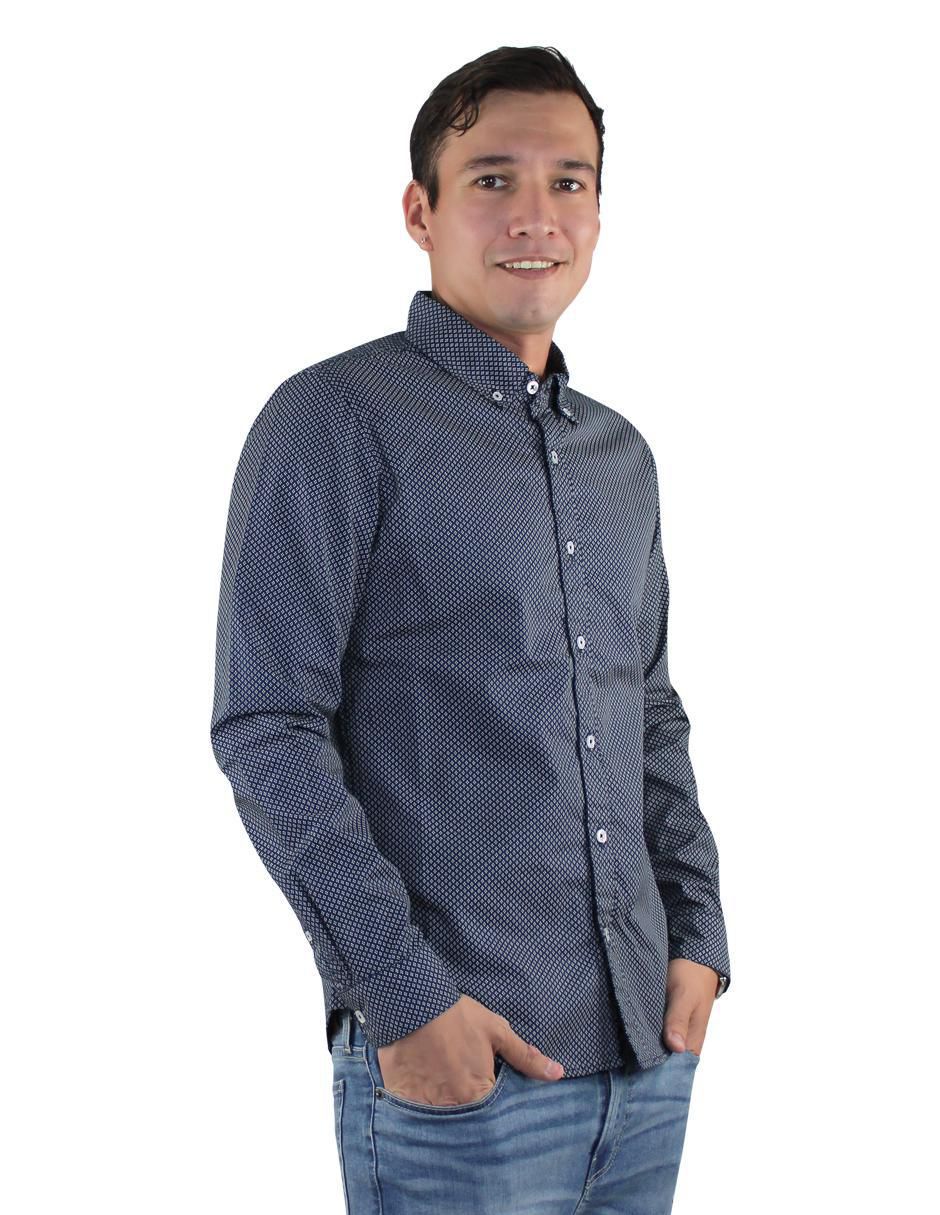 Camisa casual de algodón manga larga para hombre 2