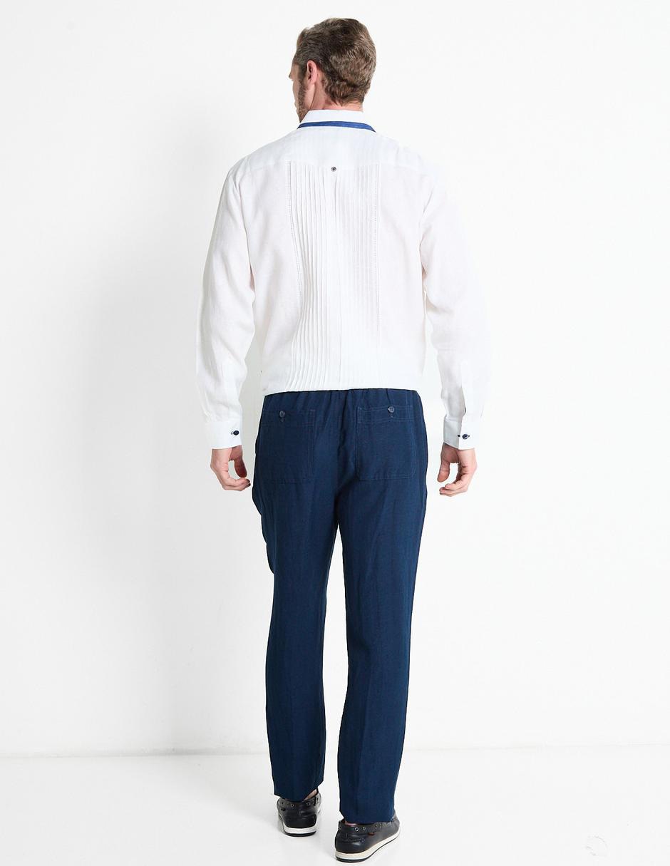 Pantalón regular de lino para hombre 2