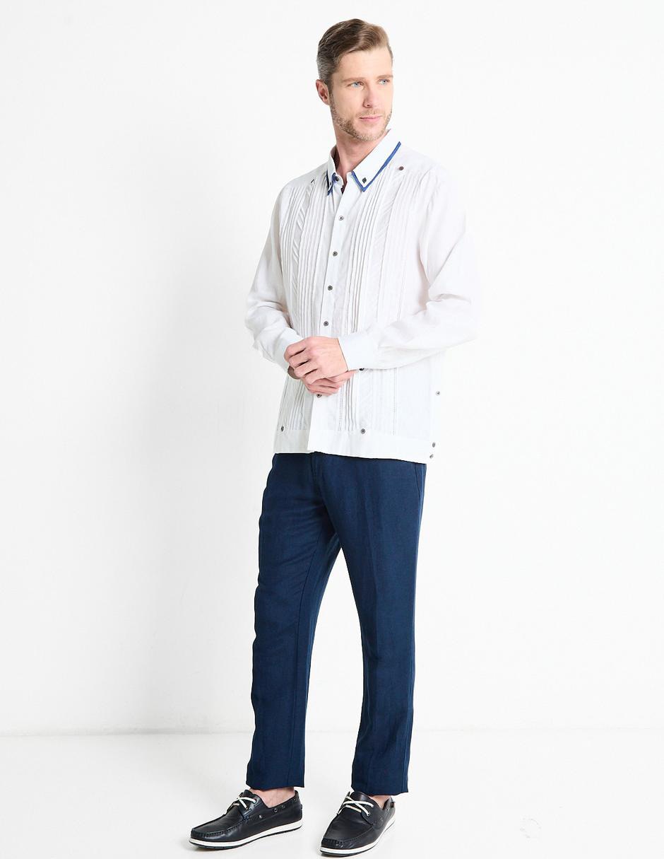 Pantalón regular de lino para hombre 3