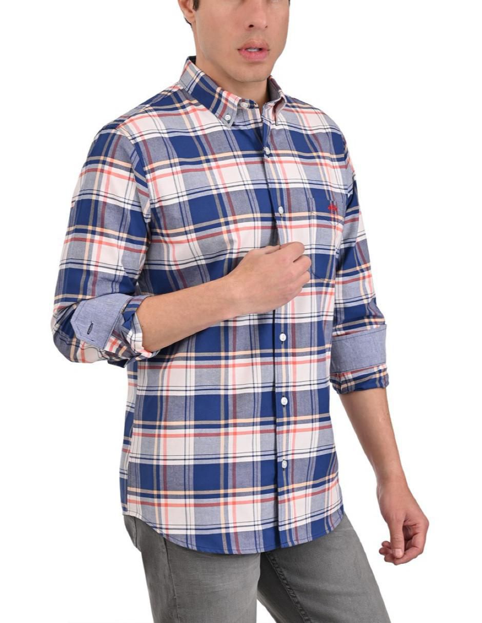 Camisa casual de algodón manga larga para hombre 3
