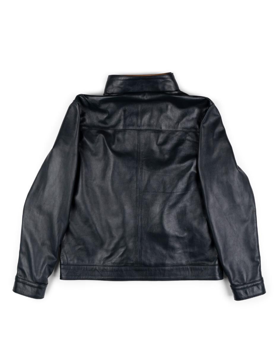 Chamarra casual de piel para hombre 3