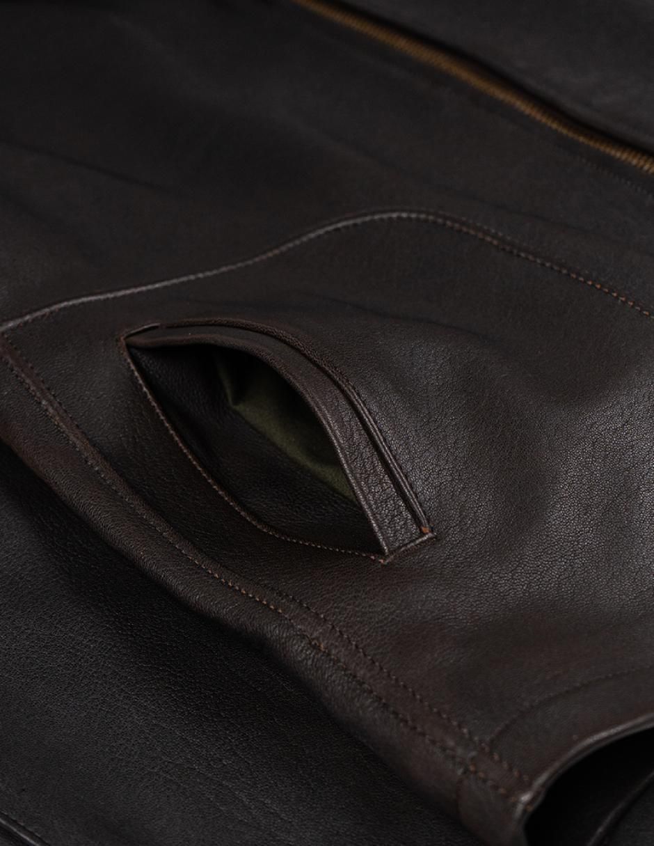 Chamarra casual de piel para hombre 4