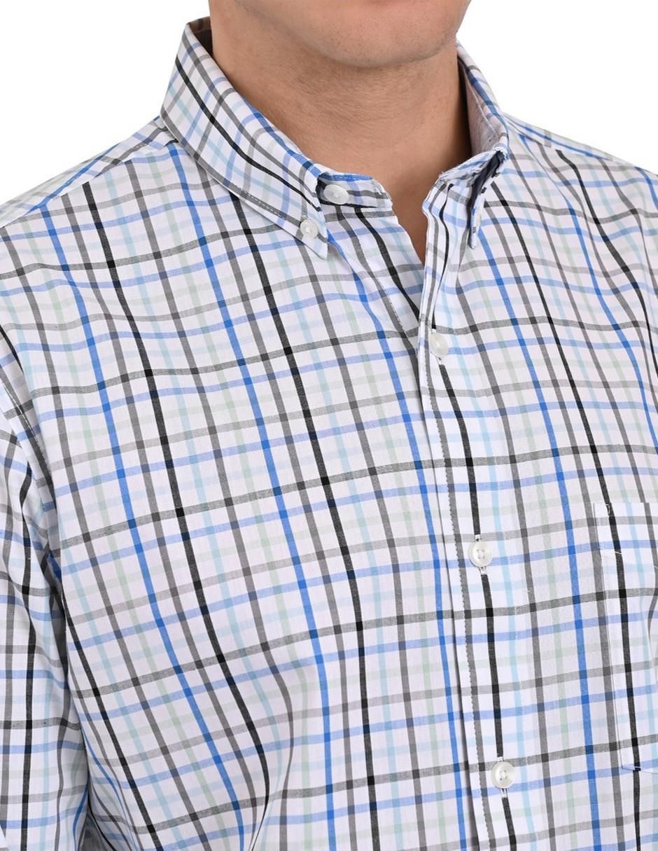 Camisa casual de algodón manga larga para hombre 4