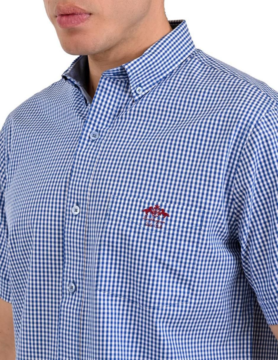 Camisa casual de algodón manga corta para hombre 4