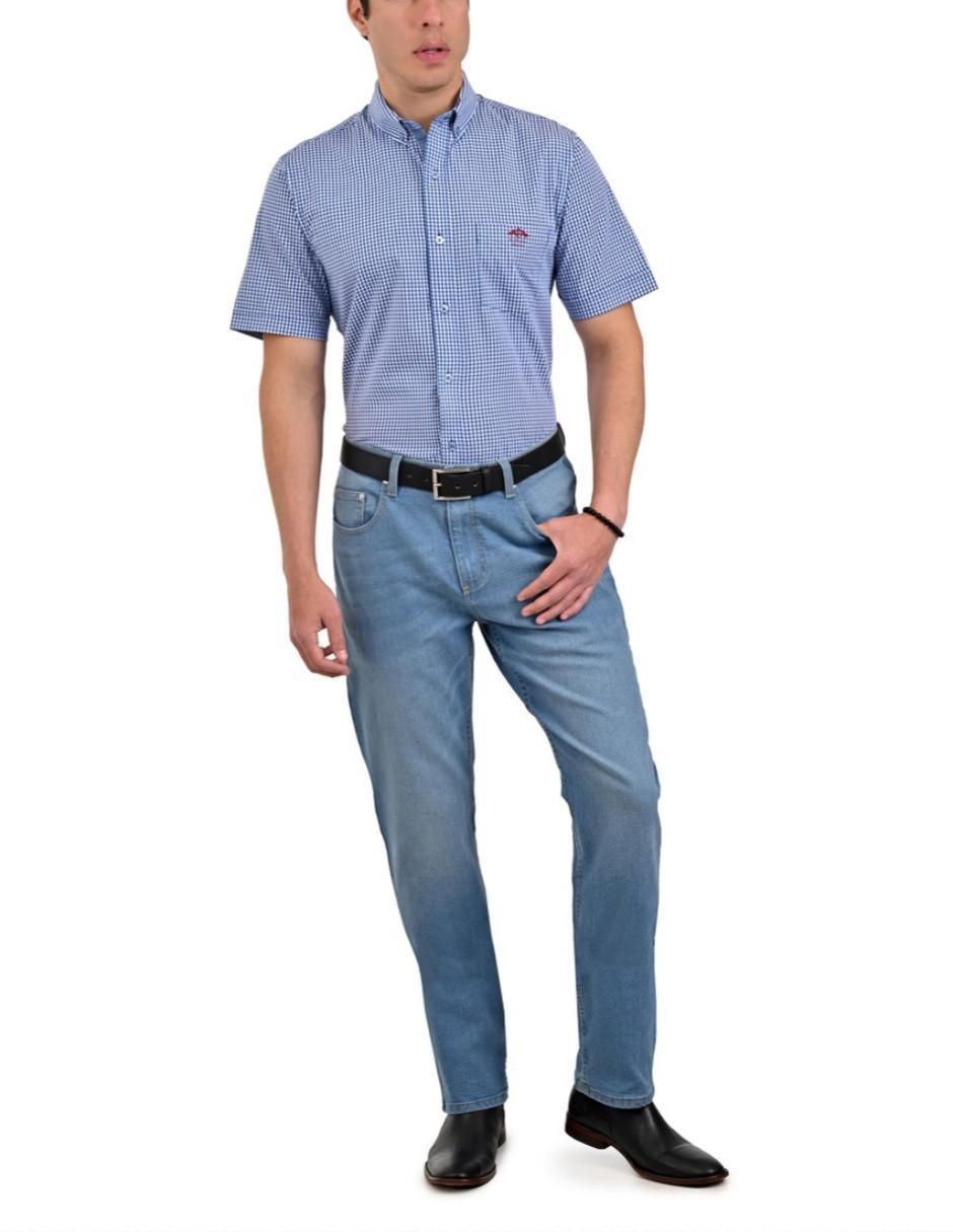 Camisa casual de algodón manga corta para hombre 5