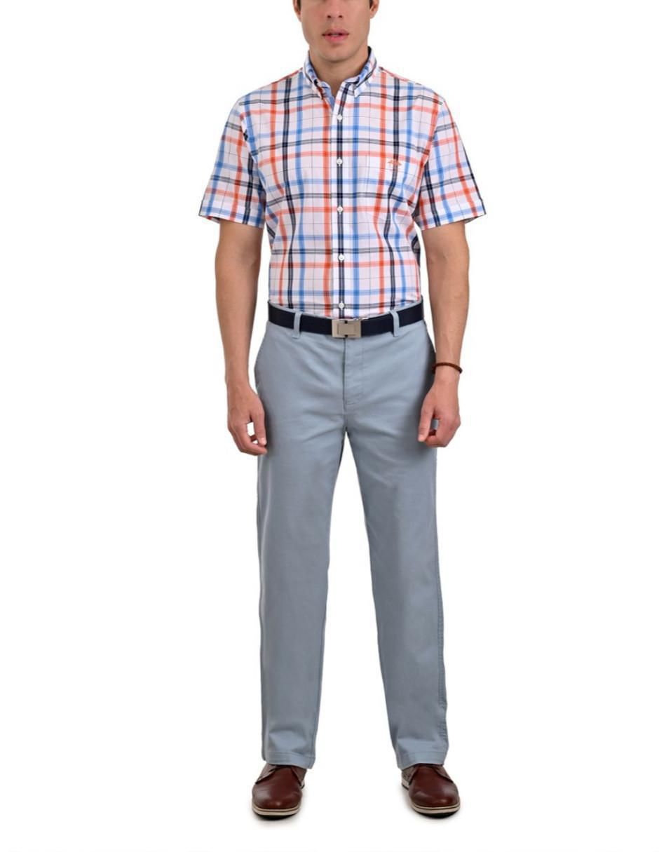 Camisa casual de algodón manga corta para hombre 5
