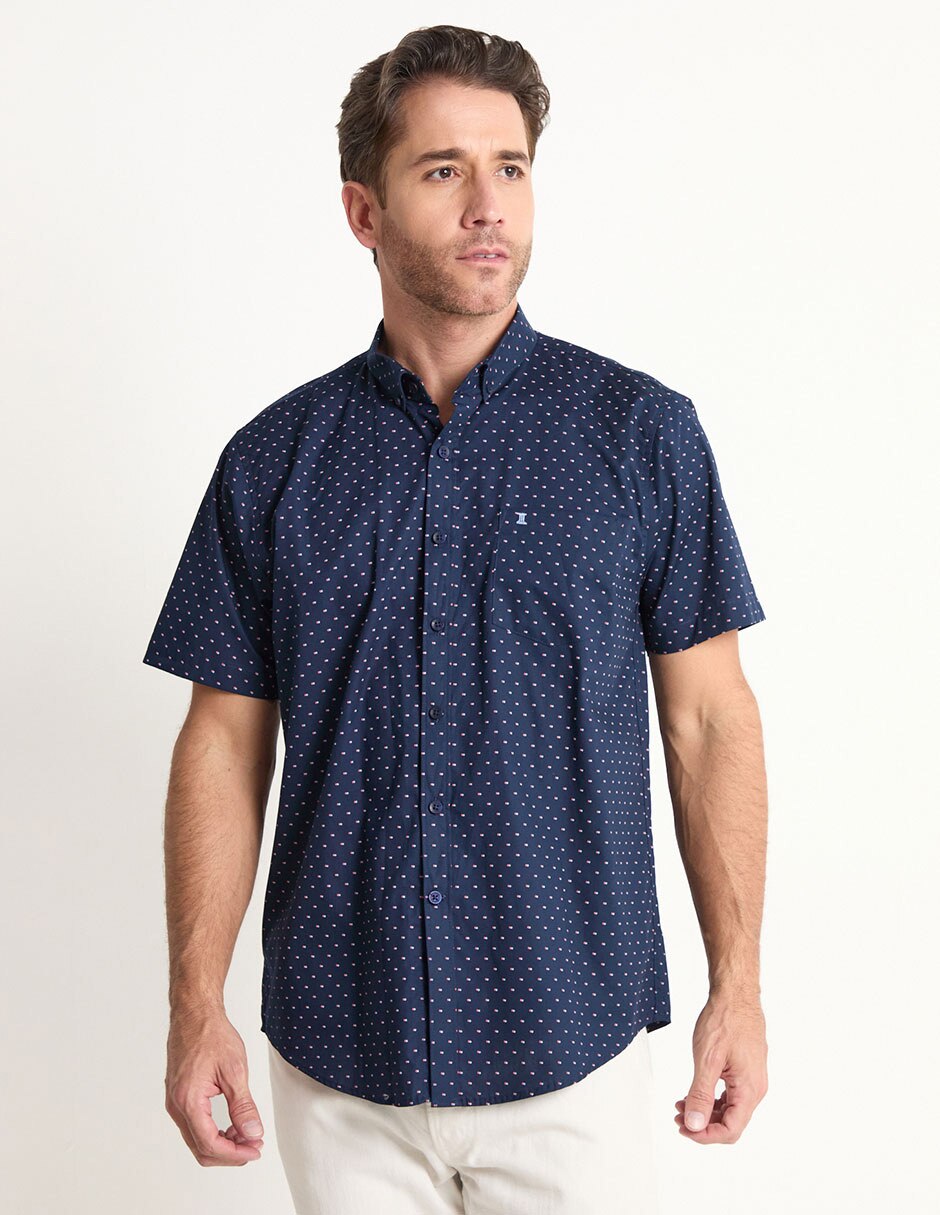 Camisa casual de algodón manga corta para hombre 1