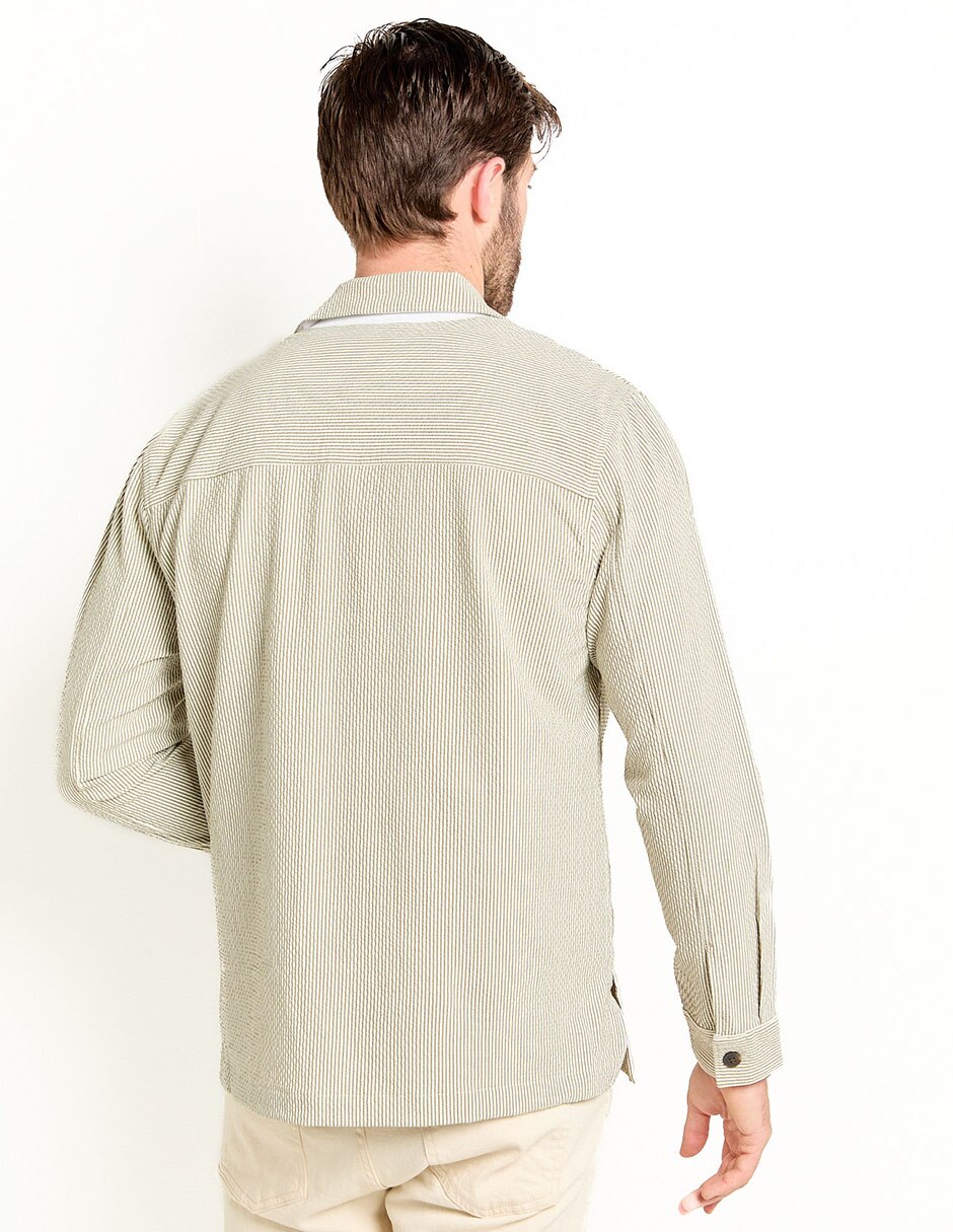 CAMISA HAGGAR GQ00123, M, VERDE OLIVO