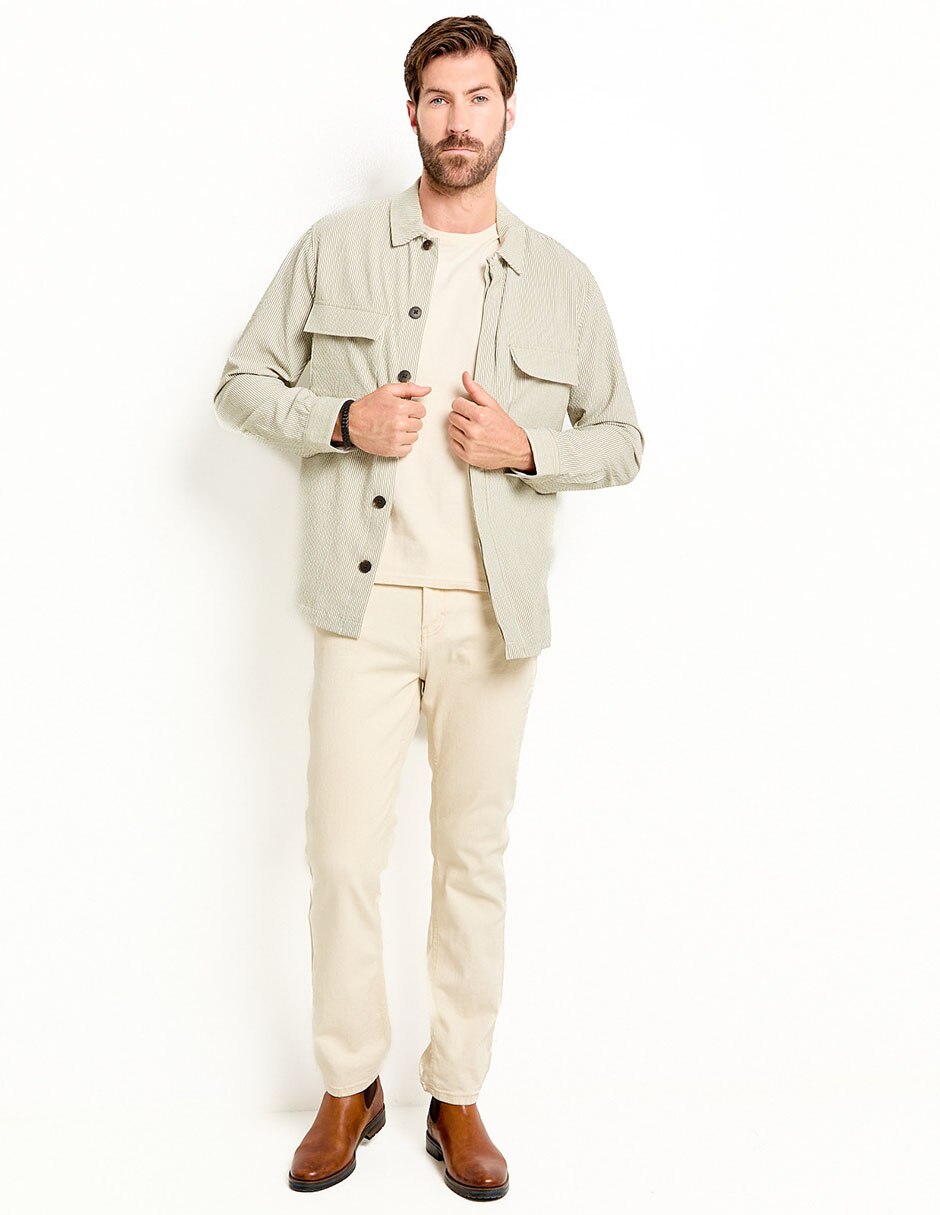 CAMISA HAGGAR GQ00123, M, VERDE OLIVO