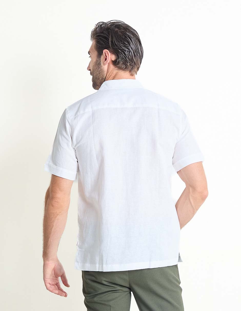 Camisa casual de algodón manga corta para hombre 2