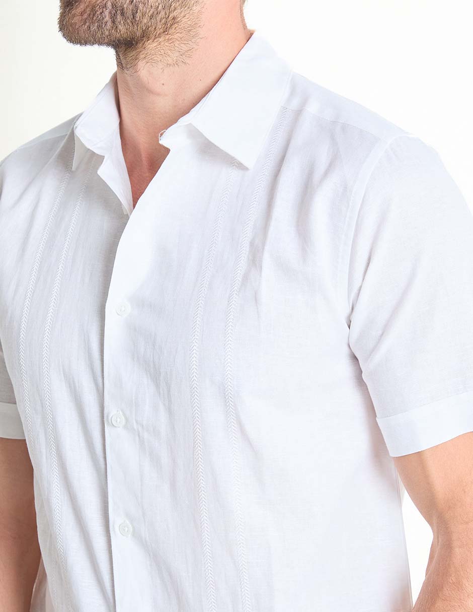 Camisa casual de algodón manga corta para hombre 4