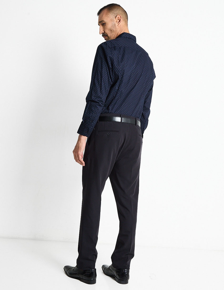 Pantalón de vestir slim de algodón para hombre 2